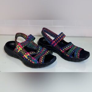 Bernie Mev Size 9.5 (41) Cindy Sandals Slip On Multicolored